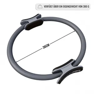 Gorilla Sports Kruh na pilates, 36 cm, sivý