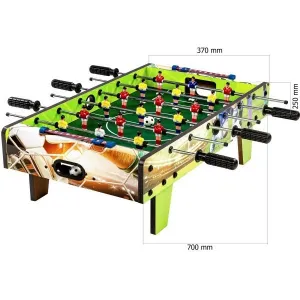 GamesPlanet® 70124 Mini stolný futbal s nožičkami, 70 x 37 x 25 cm, potlač