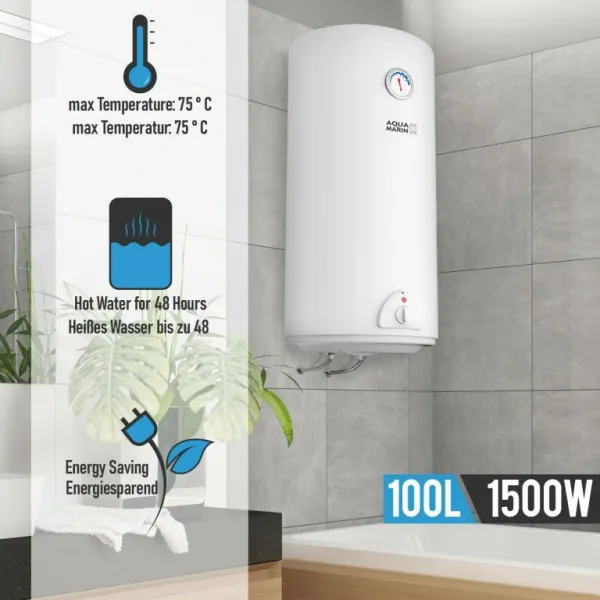 Aquamarin® Elektrický ohrievač vody, 100 L, 1,5 kW