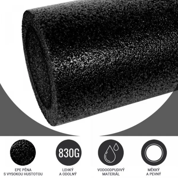 Gorilla Sports Pilates valec 90 x 15 cm, čierny