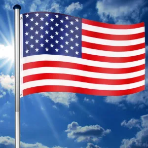 Vlajkový stožiar vrátane vlajky USA - 650 cm