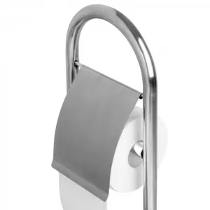 AQUAMARIN Stojanová WC súprava 81 x 22 x 22 cm, strieborná