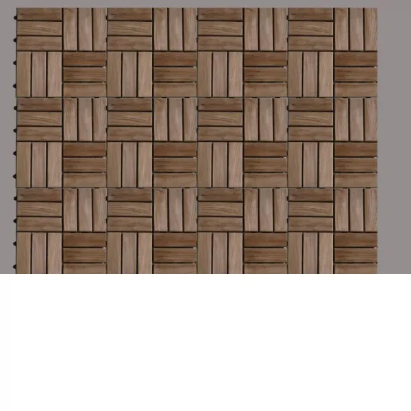 11 ks podlahových panelov z teakového dreva 1m²