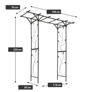 Garth záhradná oblúková pergola, 220 x 198 x 70 cm