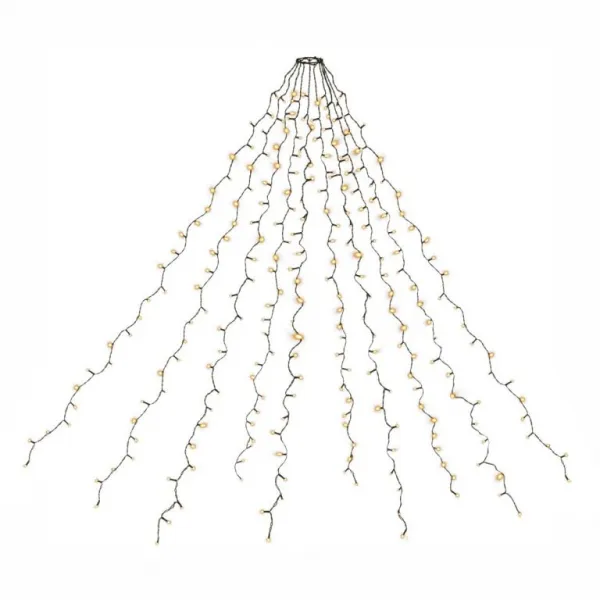 Svetelná reťaz v tvare kužeľa, 280 LED, teplá biela