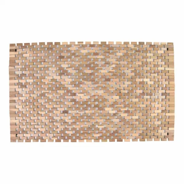 Protišmyková podložka do kúpeľne, teak, 80,5 x 48 cm