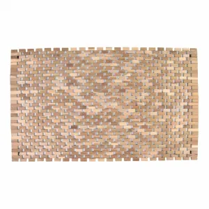 Protišmyková podložka do kúpeľne, teak, 80,5 x 48 cm
