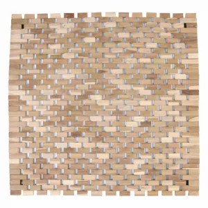 Protišmyková podložka, teak, prírodná, 50 x 48,5 cm