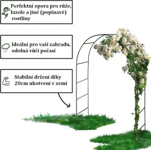 Anaterra Záhradný oblúk pre popínavé rastliny, 2 ks, 13 mm