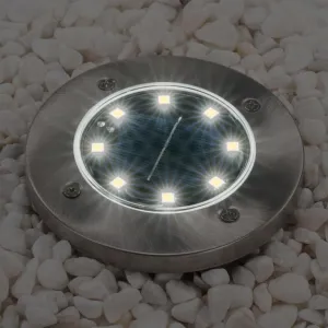 Sada solárnych záhradných vstavaných svietidiel, 8 LED, 12 k