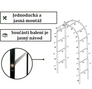 Anaterra Záhradný oblúk pre popínavé rastliny, 2 ks, 13 mm
