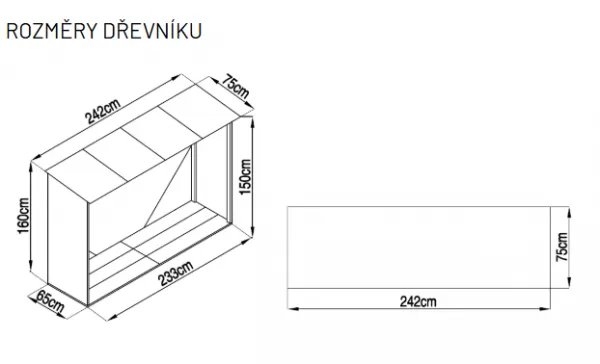 Drevník WC-B Rojaplast