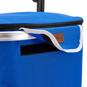 Nákupný vozík 3 v 1 na schody - objem 56 l, modrý