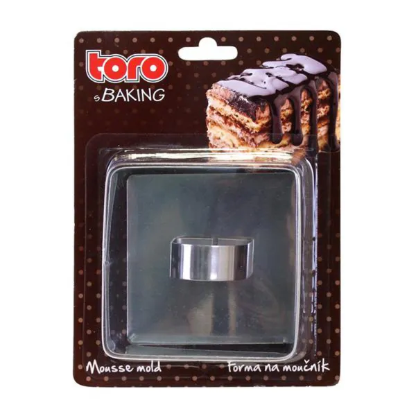 Nerezová formička na tvarovanie pokrmov TORO 8 cm, štvorec