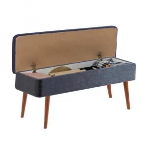 Lavica Vina 1048 - 2 - Walnut, Dark Blue