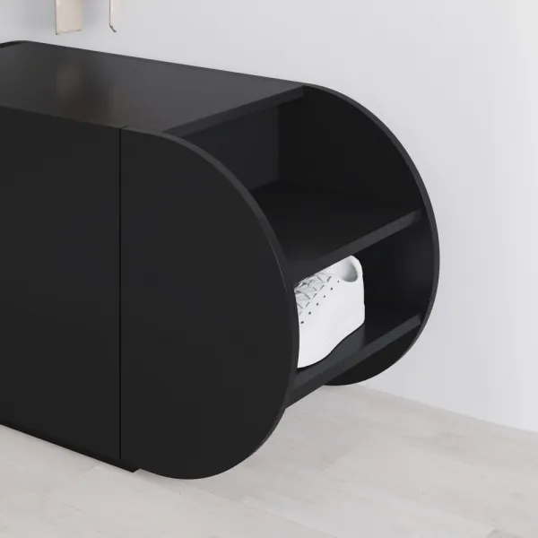 Skrinka na topánky / Botník Pozy Shoe Bench - Black