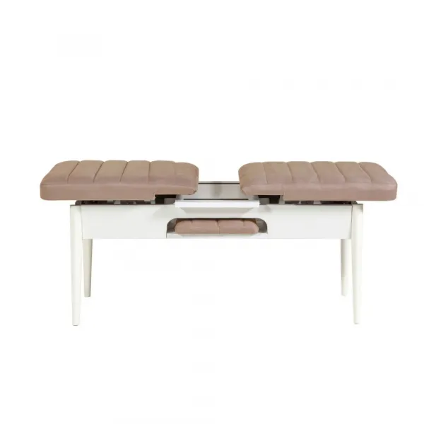 Lavica Vina Bench White, Stone