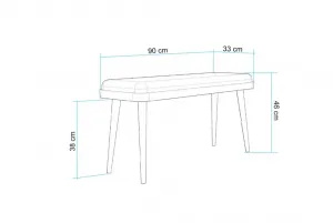 Lavica Vina Mini 1053 - Oak, Anthracite