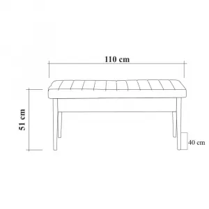 Lavica Vina Bench Walnut, Stone