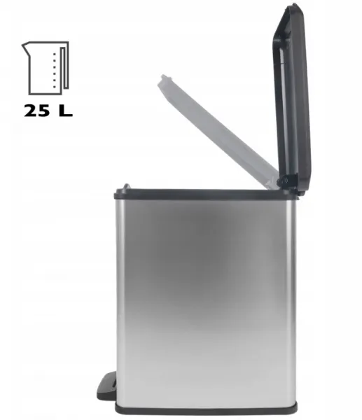 CURVER Odpadkový kôš SLIM BIN 25l | strieborná