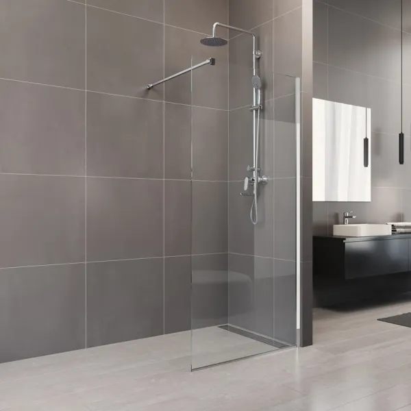 Mereo Sprchová stena WALK IN, Novea, 90x200 cm, chróm ALU, sklo Číre CK10602H