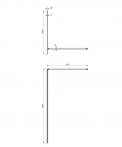OMNIRES - MARINA walk-in, 120 cm čierna mat / transparent /BLMTR/ DNR12XBLTR