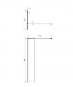 OMNIRES - MARINA walk-in, 90 cm čierna mat / transparent /BLMTR/ DNR90XBLTR