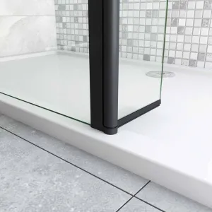 H K - Otočný diel 30cm k zástene WALK IN LUSTY BLACK F1, 8 mm sklo SE-LUSTYBLACK30