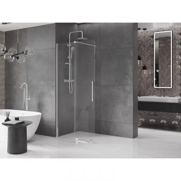 MEXEN/S - Velár posuvné sprchové dvere Walk-in 70, transparent, chróm 871-070-000-03-01