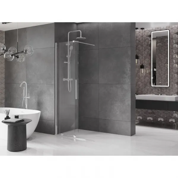 MEXEN/S - Velár posuvné sprchové dvere Walk-in 85, transparent, chróm 871-085-000-03-01