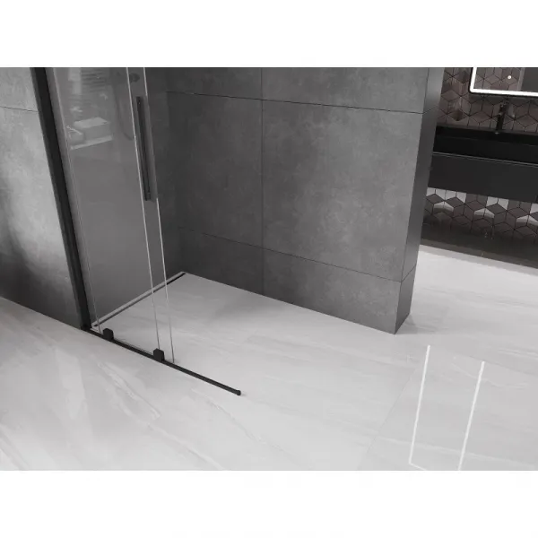 MEXEN/S - Velár posuvné sprchové dvere Walk-in 70, transparent, čierna 871-070-000-03-70