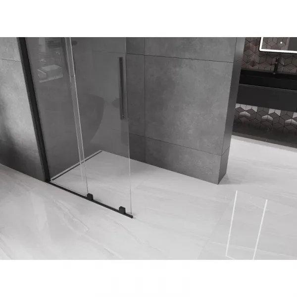 MEXEN/S - Velár posuvné sprchové dvere Walk-in 70, transparent, čierna 871-070-000-03-70