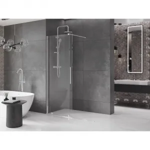 MEXEN/S - Velár posuvné sprchové dvere Walk-in 140, transparent, chróm 871-140-000-03-01
