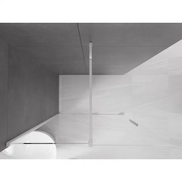 MEXEN/S - Velár posuvné sprchové dvere Walk-in 140, transparent, chróm 871-140-000-03-01