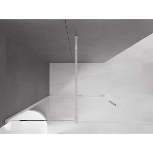 MEXEN/S - Velár posuvné sprchové dvere Walk-in 140, transparent, chróm 871-140-000-03-01