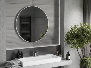 MEXEN - Loft zrkadlo 90, biely rám 9850-090-090-000-20