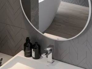 MEXEN - Loft zrkadlo 100, biely rám 9850-100-100-000-20