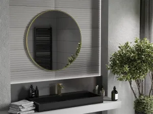 MEXEN - Loft zrkadlo 90, zlatý rám 9850-090-090-000-50