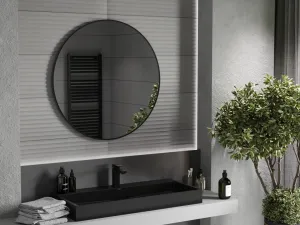 MEXEN - Loft zrkadlo 90, čierny rám 9850-090-090-000-70