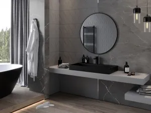 MEXEN - Loft zrkadlo 90, čierny rám 9850-090-090-000-70