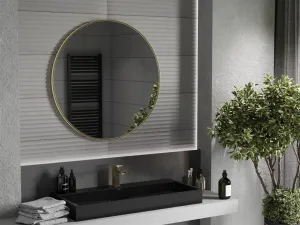MEXEN - Loft zrkadlo 95, zlatý rám 9850-095-095-000-50