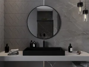 MEXEN - Loft zrkadlo 95, čierny rám 9850-095-095-000-70