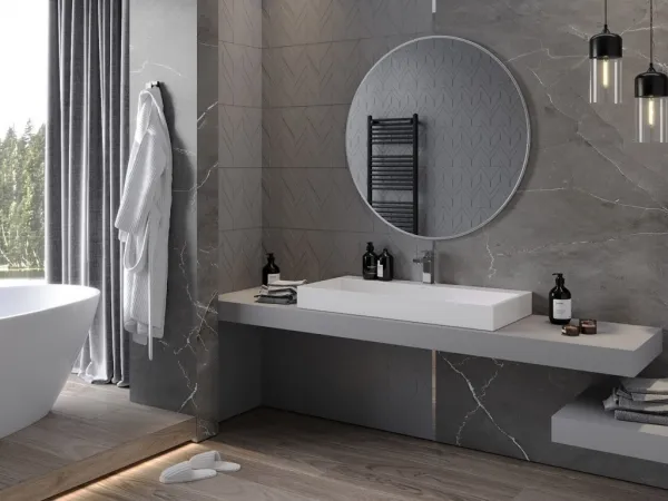 MEXEN - Loft zrkadlo 100, nerezový rám 9850-100-100-000-10