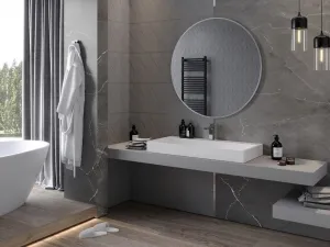 MEXEN - Loft zrkadlo 100, nerezový rám 9850-100-100-000-10