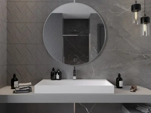 MEXEN - Loft zrkadlo 100, nerezový rám 9850-100-100-000-10