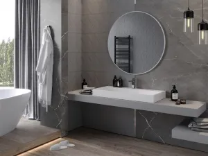 MEXEN - Loft zrkadlo 100, biely rám 9850-100-100-000-20
