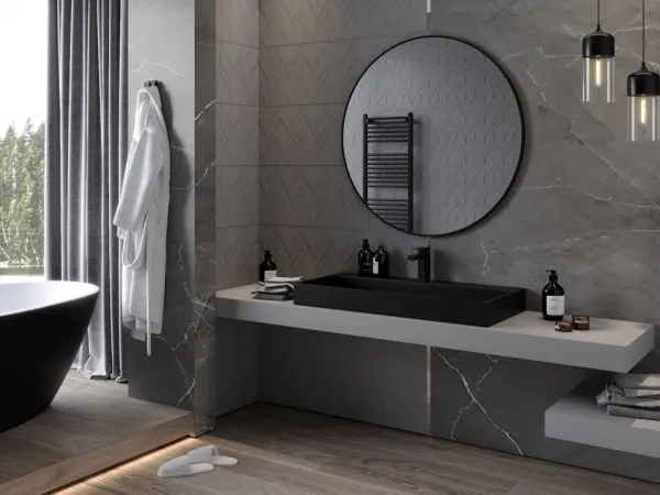 MEXEN - Loft zrkadlo 100, čierny rám 9850-100-100-000-70