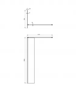 OMNIRES - MARINA walk-in, 80 cm čierna mat / transparent /BLMTR/ DNR80XBLTR
