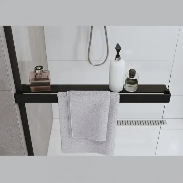 Mereo Polička k WALK IN, 120 cm, čierny ALU CK10620PB