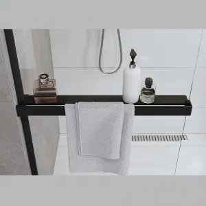 Mereo Polička k WALK IN, 120 cm, čierny ALU CK10620PB